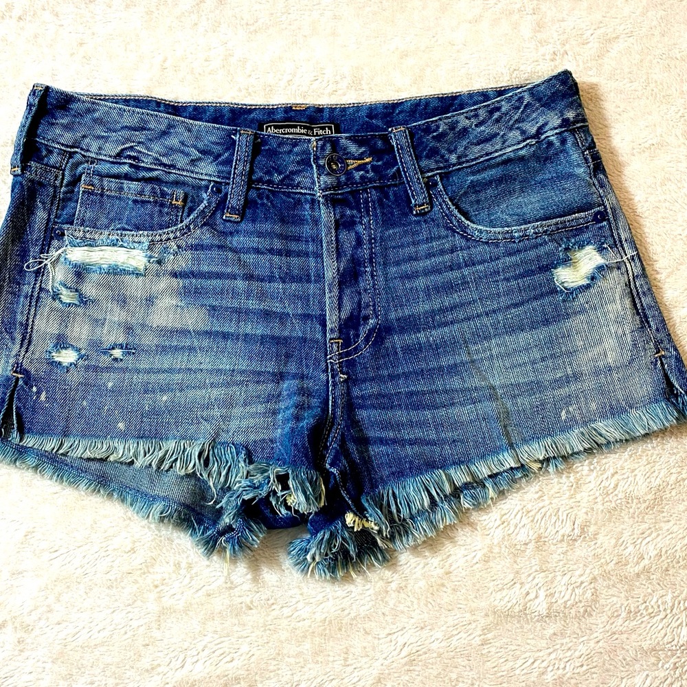 Abercrombie & Fitch Distressed Cut Off Jean Shorts